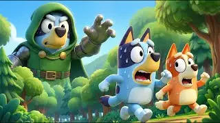 RUN! Can Bluey Escape Giant Dr. Doom In The Jungle? | BLUEY FUNNY ANIMATION