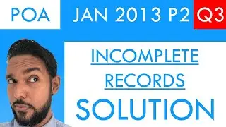 PoA - Jan 2013 P2 Q3 - Incomplete records | Statement of Affairs | Income statement | Control a/cs