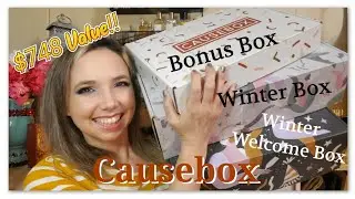 Causebox Winter Box ⭐ AND Winter Welcome Box ⭐ PLUS Bonus Box!!!!