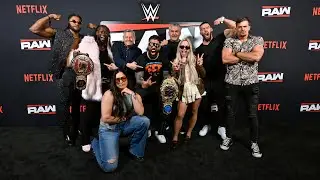 Netflix and WWE red carpet arrivals at Netflix Bites at the MGM Grand Hotel