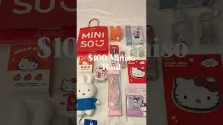 $100 Miniso Haul #miniso #haul #unboxing #hellokitty #miffy #aesthetic