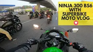 2021 KAWASAKI NINJA 300 BS6 SUNDAY RIDE with SUPERBIKES | MY FIRST MOTO VLOG