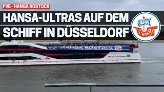 Hansa Rostock: HANSA-ULTRAS reisen MTI DEM SCHIFF bach D&uuml;sseldorf (10.09.2022)