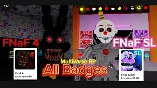 FNaF 4, Sister Location Multiverse RP все значки как получить или найти их #fnaf4 #fnafsl #roblox