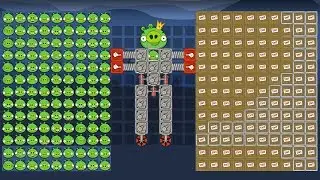 Bad Piggies - EXTREME 100 PIGGIES VS 100 TNT EXPERIMENT VS ROBOT PIG!