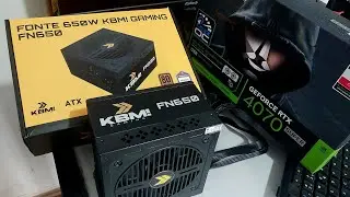 Fonte KBM! GAMING d&aacute; Kabum 650W FN650 | Teste bruto com 4070 super