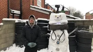Tallest snowman by Taj Tyres