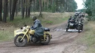 Milit&auml;rmotorradtreffen Dolle 2024- Ausfahrt der Motorr&auml;der