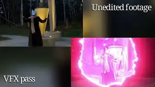 BTS Mystery Shadow Fox IX: VFX shot example #3 (VFX by Jake DeNunzio)