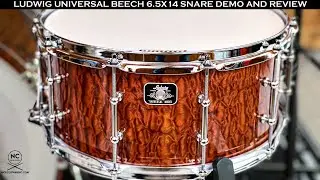 Ludwig Universal Series 6.5X14 Beech Snare Drum (LU6514BE) Demo and Review!
