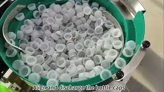 High-Speed Vibratory Feeder for Plastic Bottle Caps | Automatic Feeding System in Action