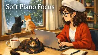 Cozy Lofi Piano ❄️ Study, Work & Relax | Paw & Chill