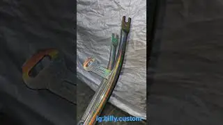 fork garpu sepeda minion custom repaint warna hologram by BillyCustom