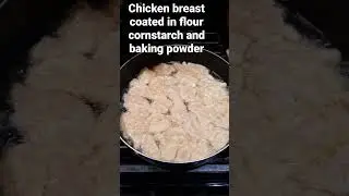 How to fry the chicken breast Coated in Flour Cornstarch & baking powder #remaketherunway
