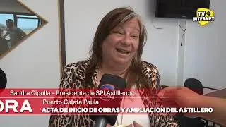 Obra de ampliaci&oacute;n del Astillero en Puerto Caleta Paula.