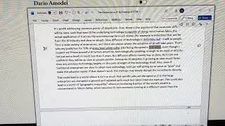 Alert 🚨 important read: CEO of Anthropic Dario Amodei long essay on AI&hellip; Part 5. 