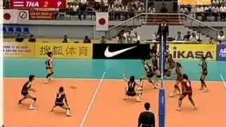 set 4/4 : Thailand VS Japan Semi-Final  15th Asian Women's Volleyball Championship 2009