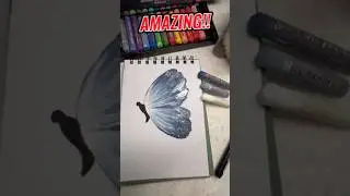 Chasing butterflies with oil pastel colours