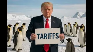 Trump, Tariffs on Penguins, Lets make Antarctica Great again, Ai parody