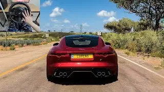 Forza Horizon 5 - Jaguar F-Type R [Steering wheel gameplay]