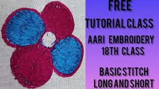 Aari Long and Short Stitch Filling Method for Beginners/Aari basic Stitches in Tamil Tutorial 18