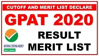 GPAT 2020 RESULT ANALYSIS | MERIT LIST & CUTOFF | PAPER STYLE |