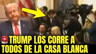 TRUMP ESTALLA y EXPULSA a la PRENSA en plena reunión de gabinete