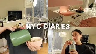 nyc diaries | productive day at home, making coffee, working, what I eat!