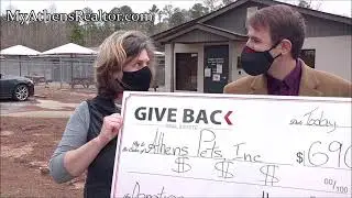 How can I HELP ANIMALS in my area of Athens, Ga? Georgui donating to his clients' chosen charity.