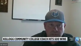 Baseball coach hits 600 wins at Kellogg CC