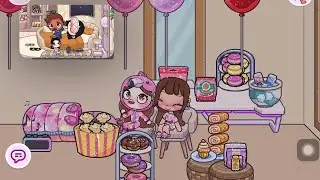 Festa do pijama do Avatar World das das meninas ￼￼
