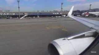 TAM A320 Wingview Takeoff in Guarulhos SBGR 09L : Rocket Climbout!