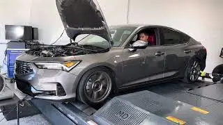 Dyno tuning 2023 Integra with upgraded turbo, down & front pipe, and exhaust