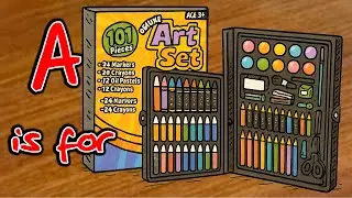 A is for Art supplies 🎨 | ABC School Songs | Cartoon comic strip Art