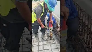 Drilling plank slab formwork. #formwork #plank #slab #shots #shorts #reels #construction