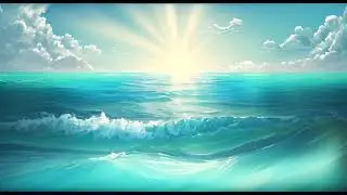 Dynamic Video Of The Ocean Surface Under Sunlight Exposure
