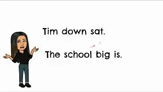 K-2 Educational Grammar Lesson 2: Learning about Sentences-  Word Order