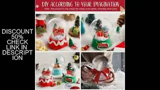 DIY Snow Globe Kit Clear Plastic Christmas Ornaments Lightweight White Display Containers Home Decor