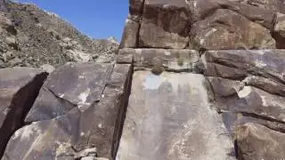 TheMojave Desert Drone Indian lands Native American rock art