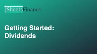 Dividends in Google Sheets