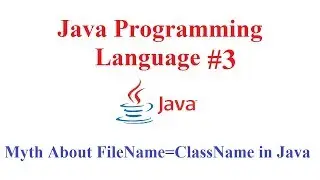 Java Programming Language #3 (Myth about Class name is same as the file name of Java)