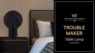 Trouble Maker Antique Gold, Black Metal Table Lamp | The White Teak Company by Asian Paints