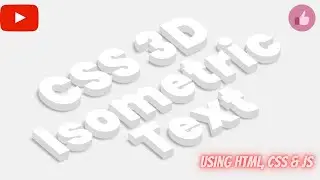 3D Isometric Text Effects | CSS & Vanilla Javascript