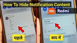 how to hide notification content in redmi , notification message kaise hide kare