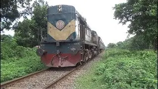 Mahananda Express Train of Bangladesh Railway crossing Jessore cantonment area