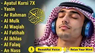 MUROTTAL PALING MERDU PENGANTAR TIDUR,AYAT KURSI YASIN,AL WAQIAH,AR RAHMAN,AL MULK,BY:Alaa Aqel
