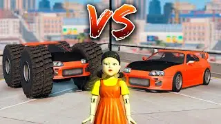 Monster Truck Toyota Supra vs Normal Toyota Supra BeamNG Drive - which is best? | BimTestCrash
