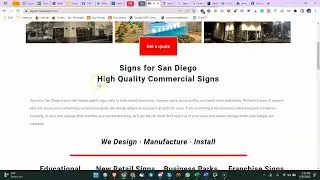 San Diego Custom Signs Company Local SEO Video Audit | Google Business Profile