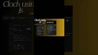 Clock using JS | #shorts #subscribe  #html #youtubeshorts