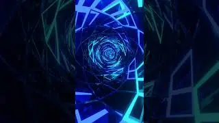 #short #abstract Background Video 4k Light Blue Geometric Metallic Tunnel VJ #LOOP NEON Calm #ASMR